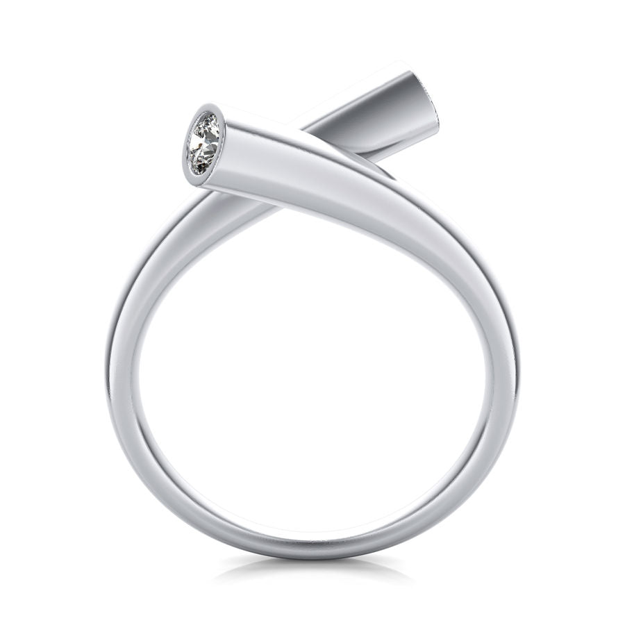 Open End Bezel Set Fashion Ring