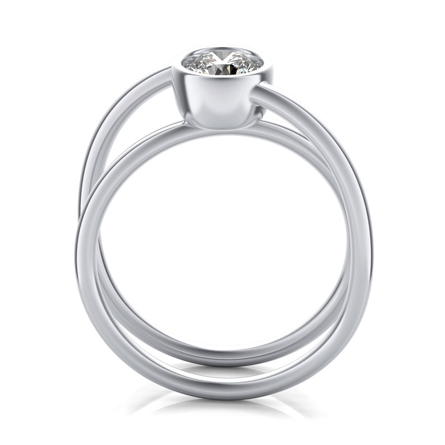 Bezel Solitaire Engagement Ring