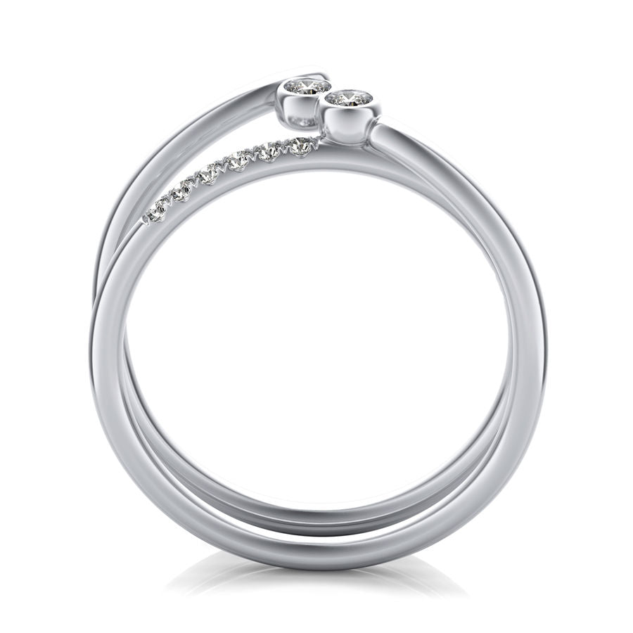 Split Shank Two Stone Fashion Ring