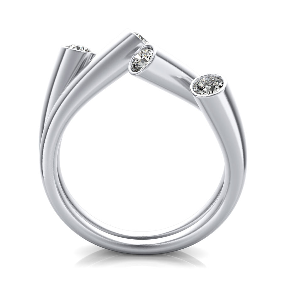 Double Spotlight Open Fashion Ring