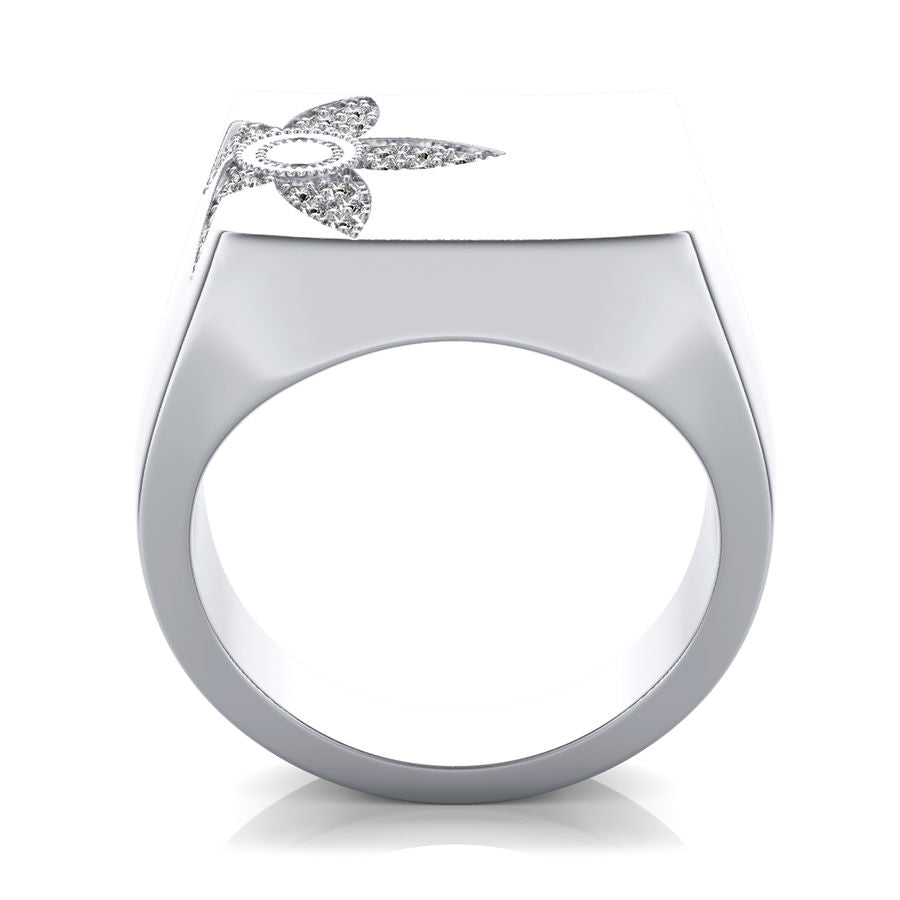 Flower Encrusted Cocktail Ring