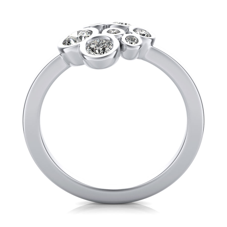 Bezel Set Cluster Stones