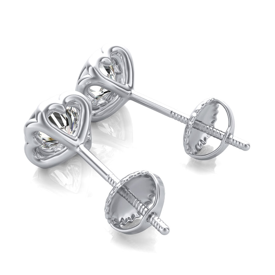 Bezel Stud Earrings
