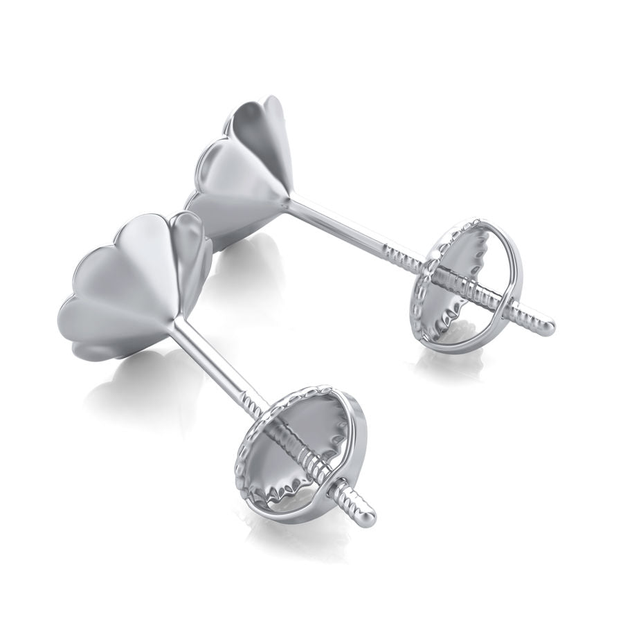 Bezel Stud Earrings