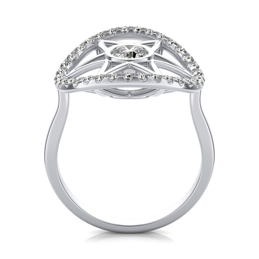 Star with Halo Cocktail Ring