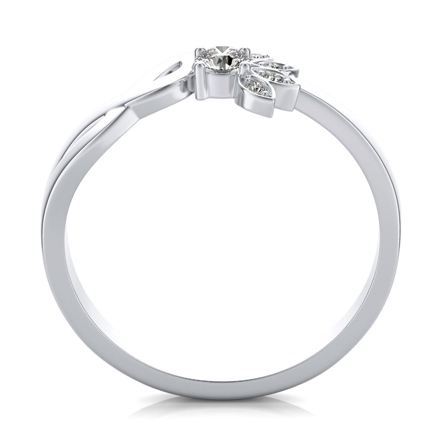 Long Stem Flower Fashion Ring