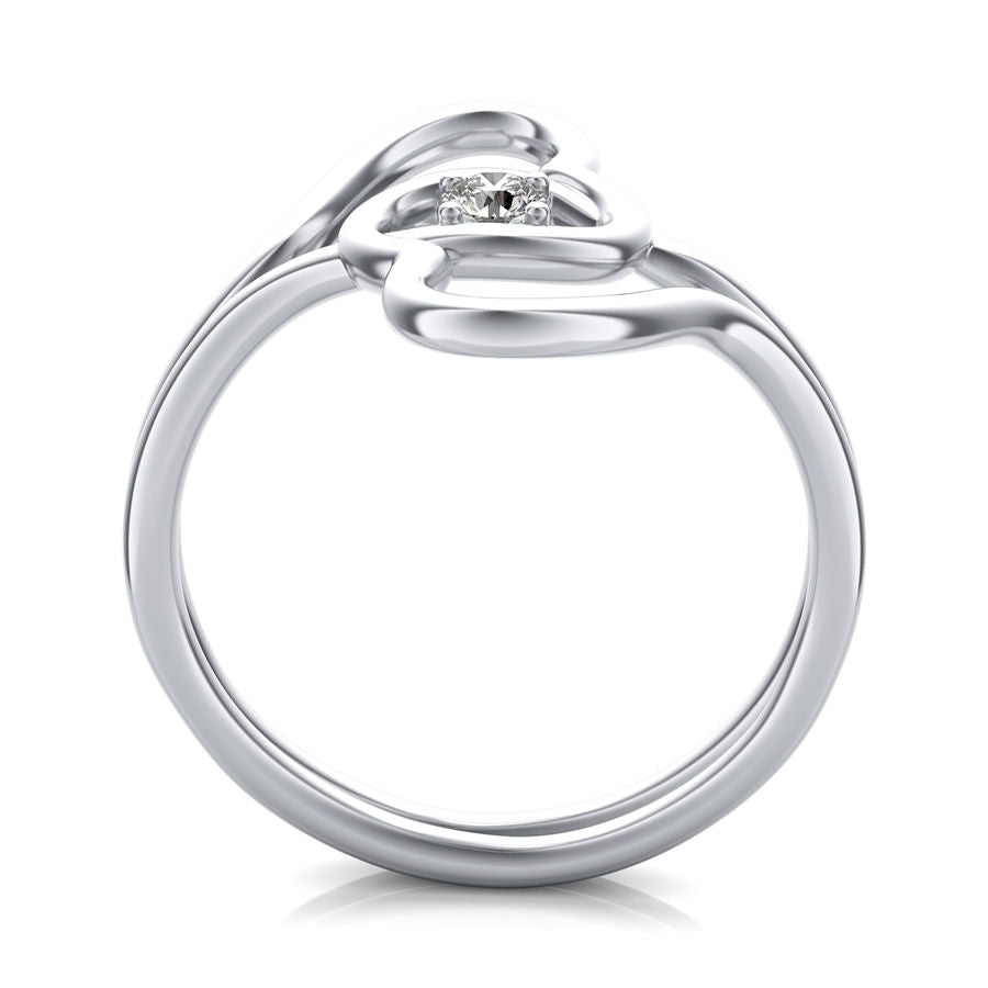 Intertwined Heart Fashion Ring