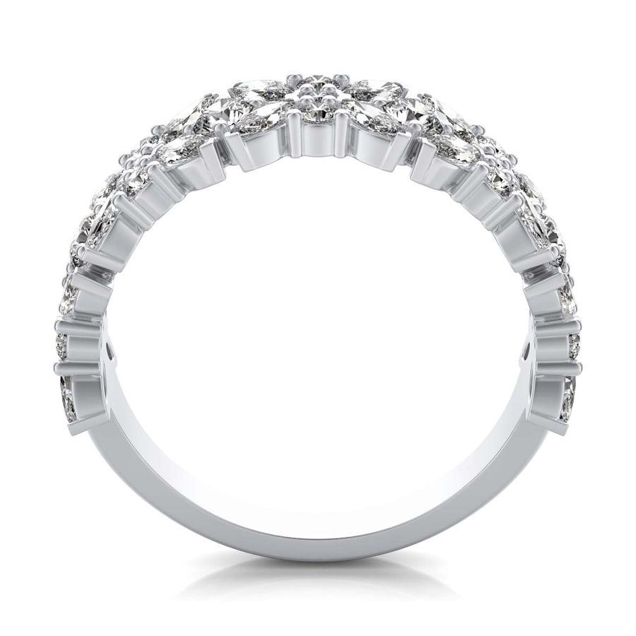 Marquise Floral Half Eternity