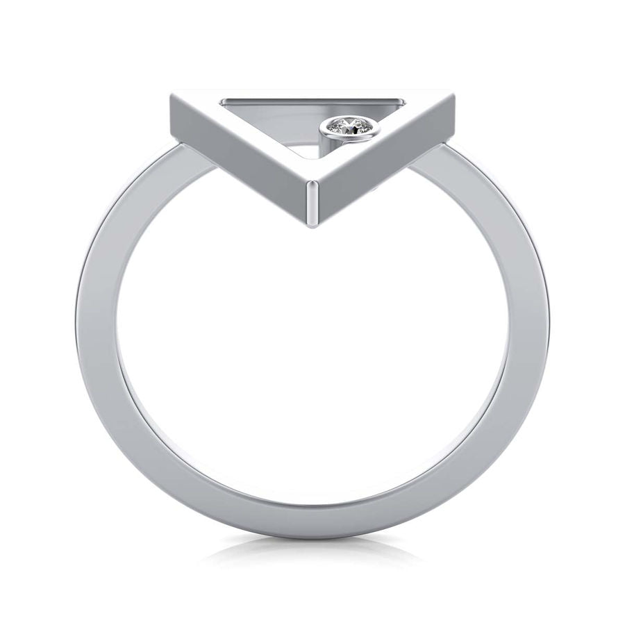 Triangle with Diamond Fashion Ring