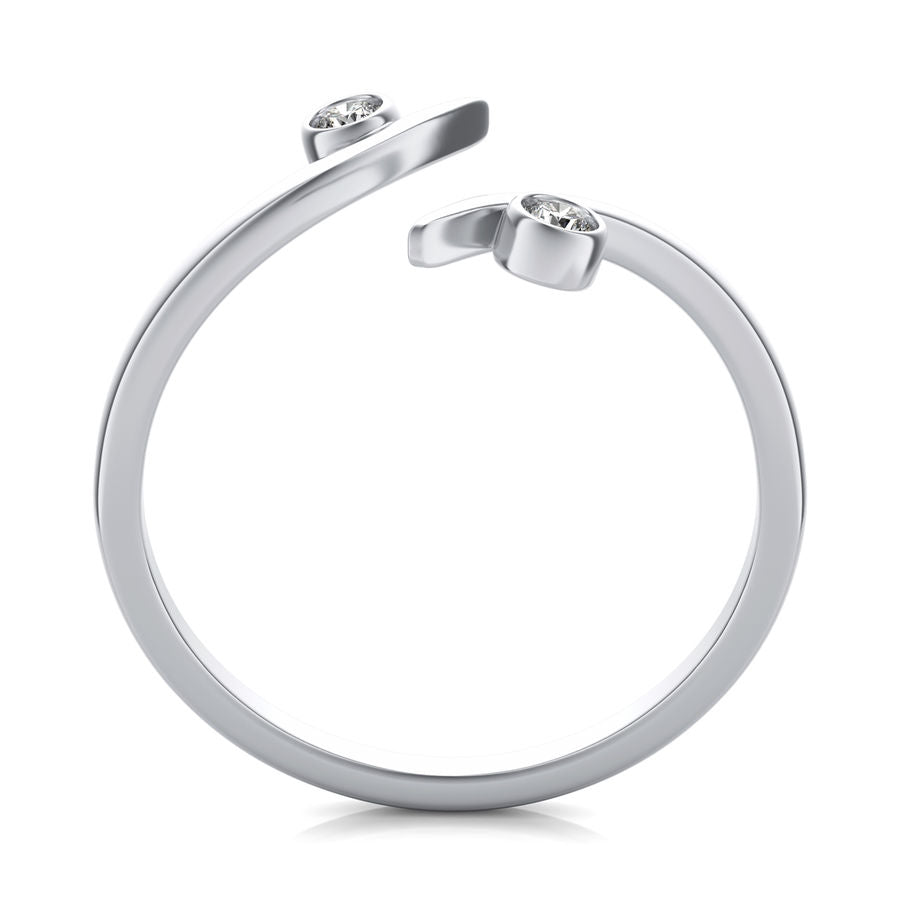 Open Eternity Ring with Double Stones