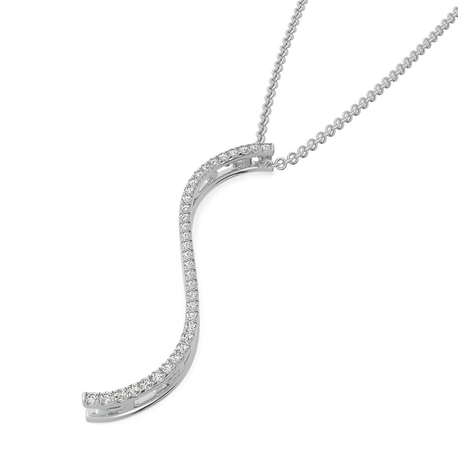 "FOREVER" S-Curved Drop Bar Pendant