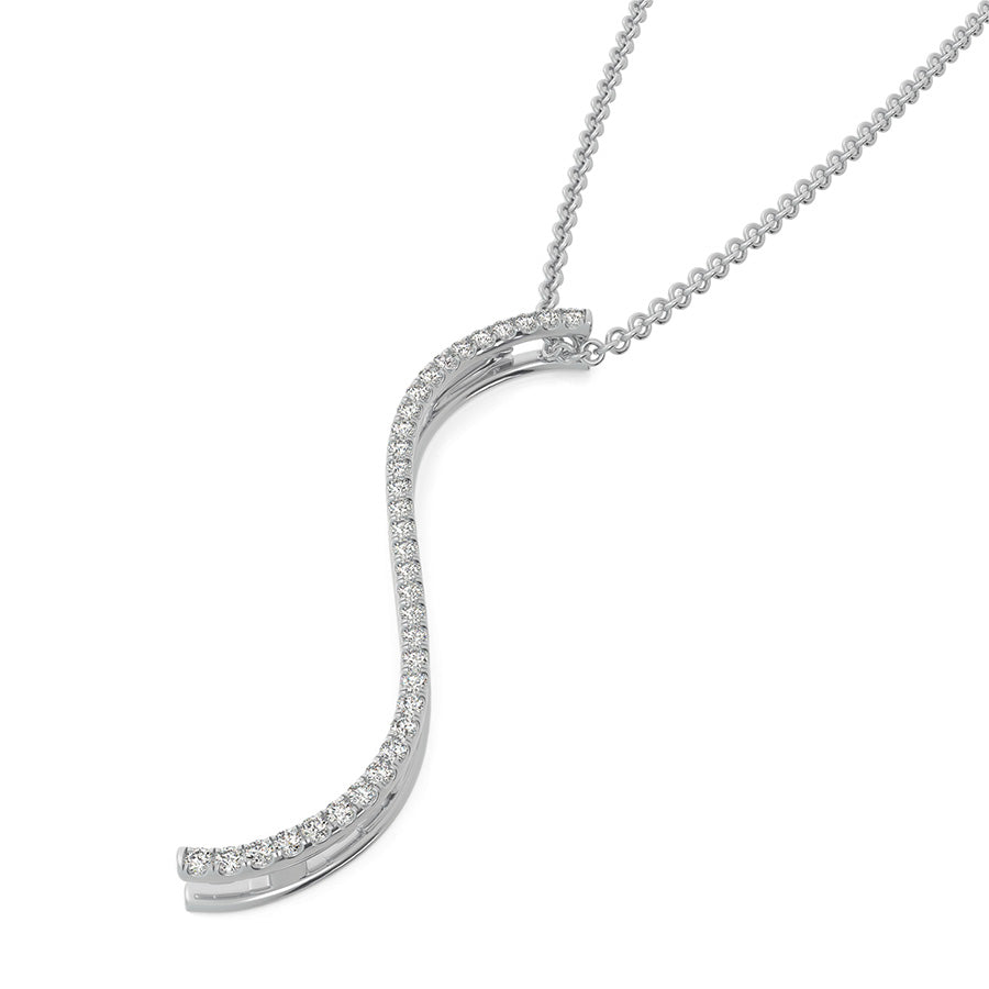 "SWEET" S-Curved Drop Bar Pendant
