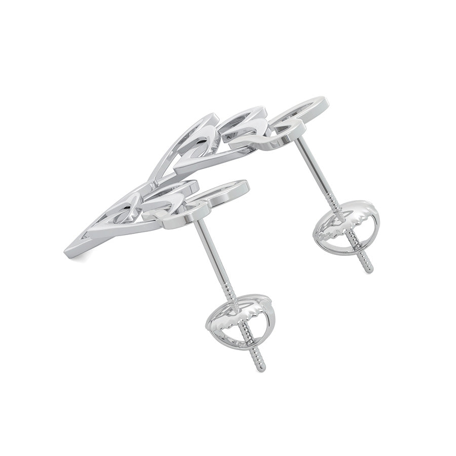 Three Heart Charm Earrings