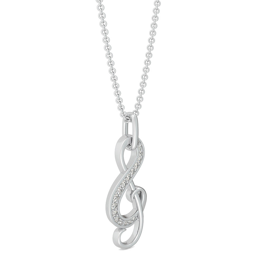 "&" Pendant With Pave Set Stones