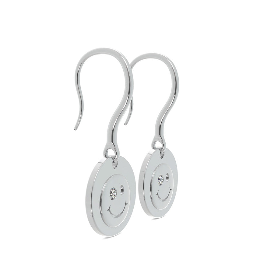Smiley Face Coin Earrings