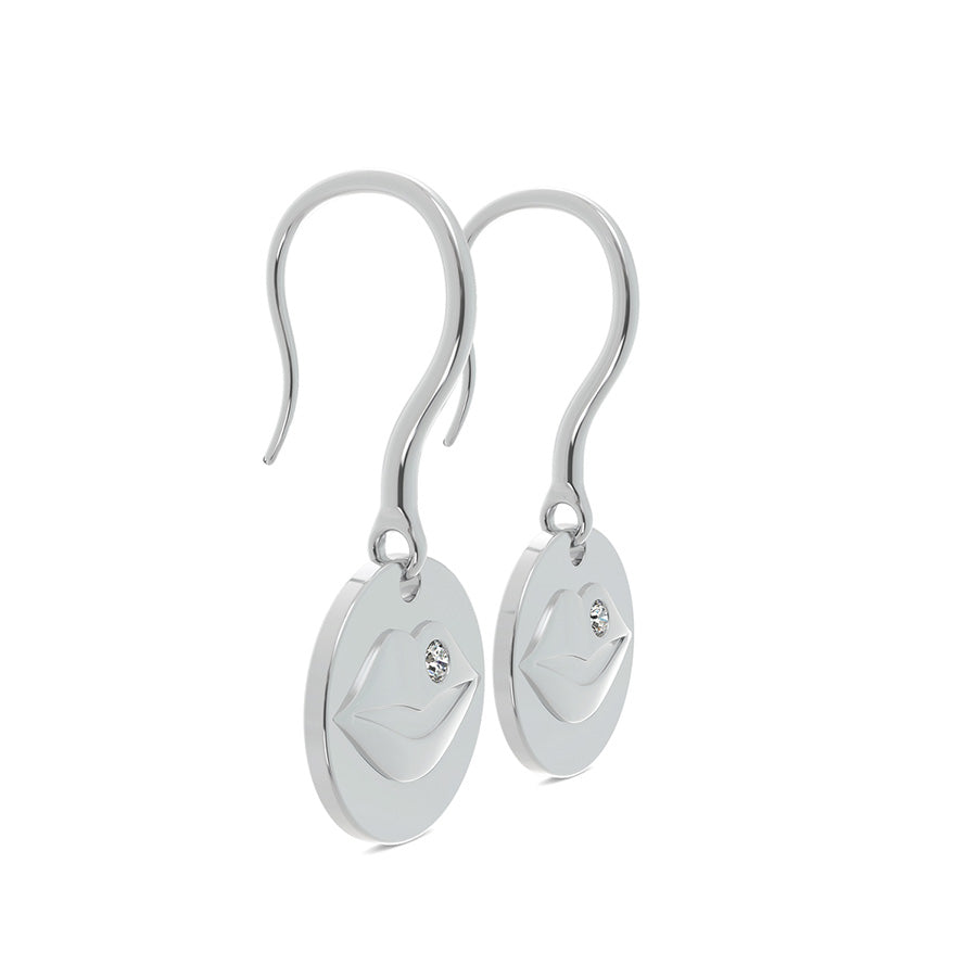Lips Coin Earrings