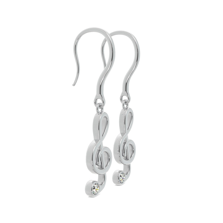 Music Note Charm Earrings