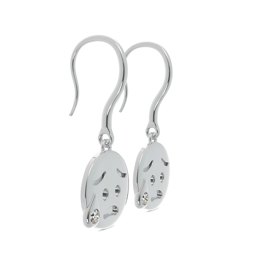 Worry Emoji Coin Earrings