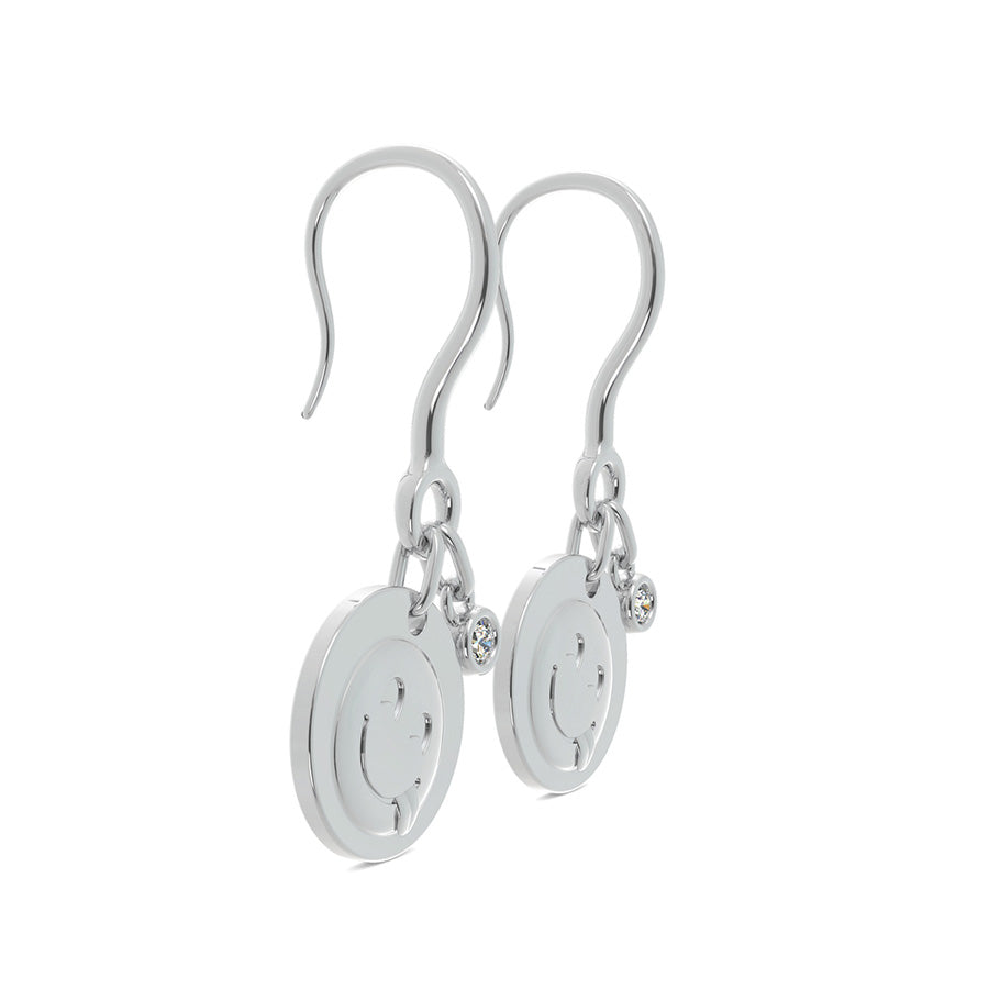 Tongue Out Emoji Disc Earrings