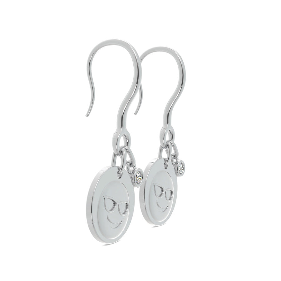 Sunglasses Emoji Coin Earrings