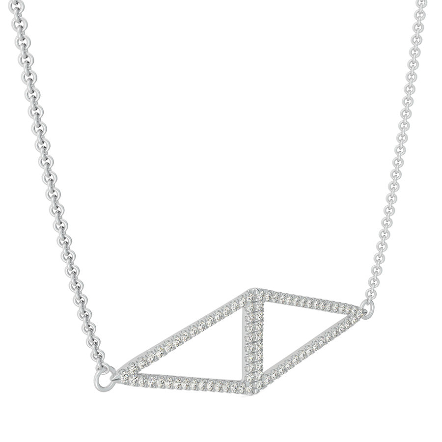 Two Triangle  Sideways Pendant