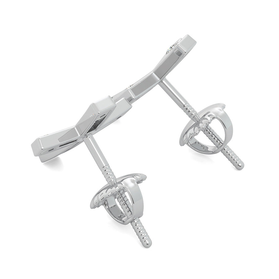 Cross Earrings With Stones