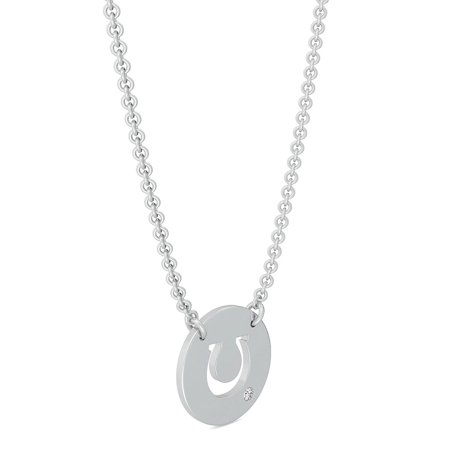 Horseshoe Cut Through Coin Pendant