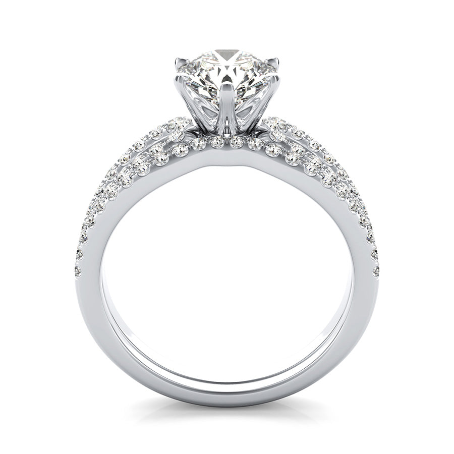Victoria Royal Infinity Split Engagement Ring With Matching Band