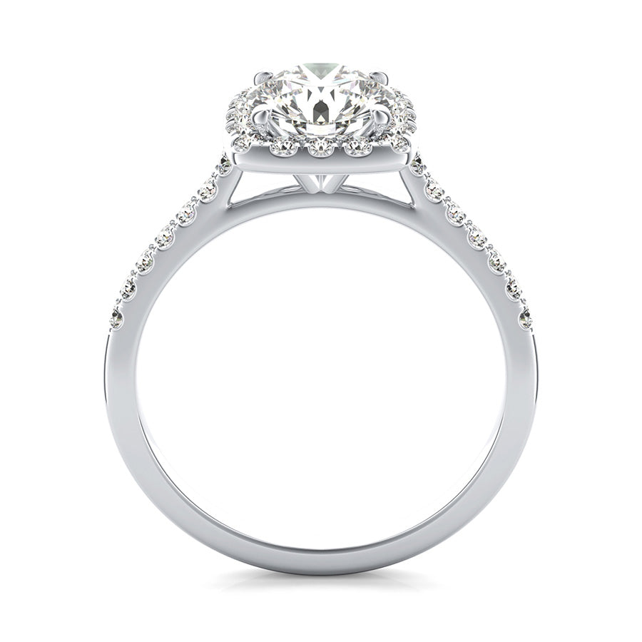 Classic Square Halo Engagement Ring