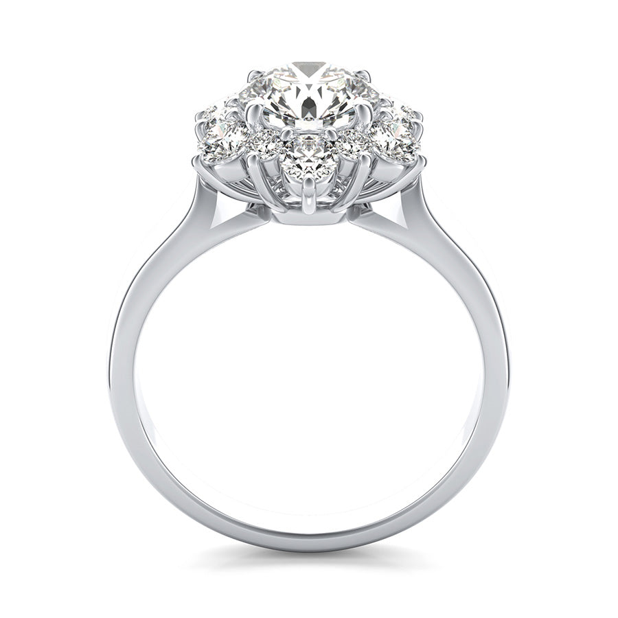 Floral Halo Engagement Ring