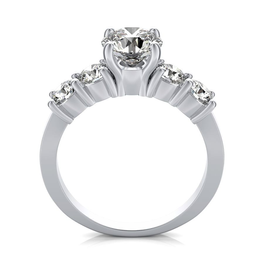 Side Stone Engagement Ring