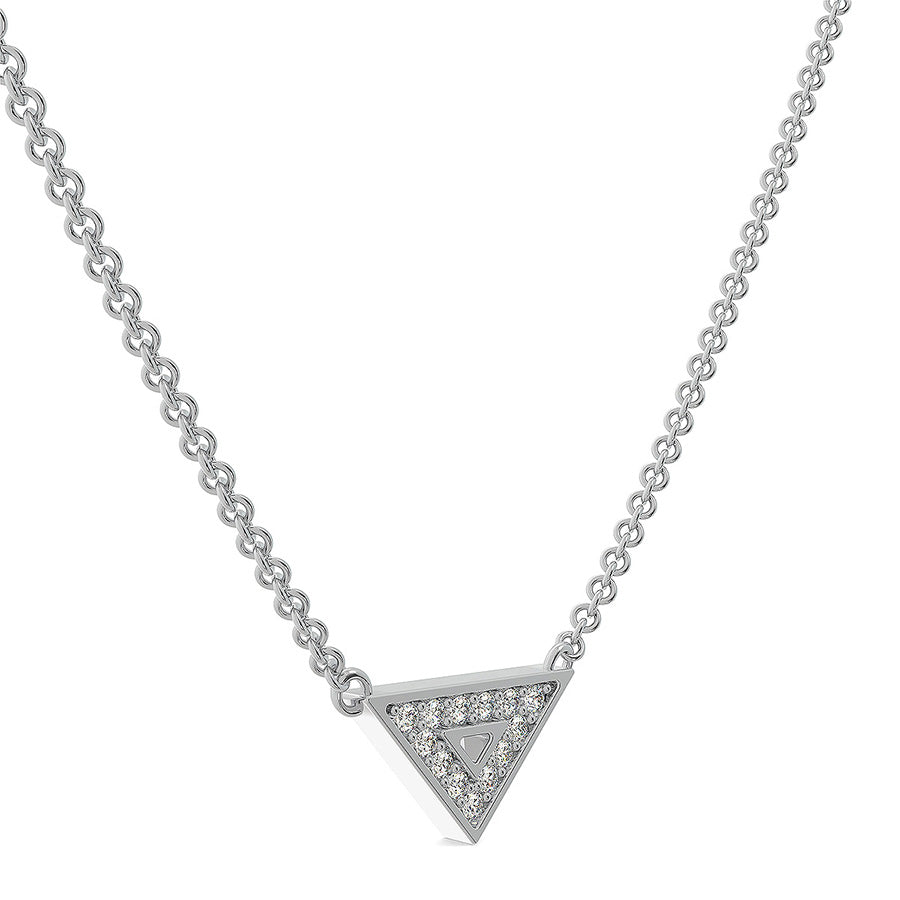 Triangle Shape Pave Pendant