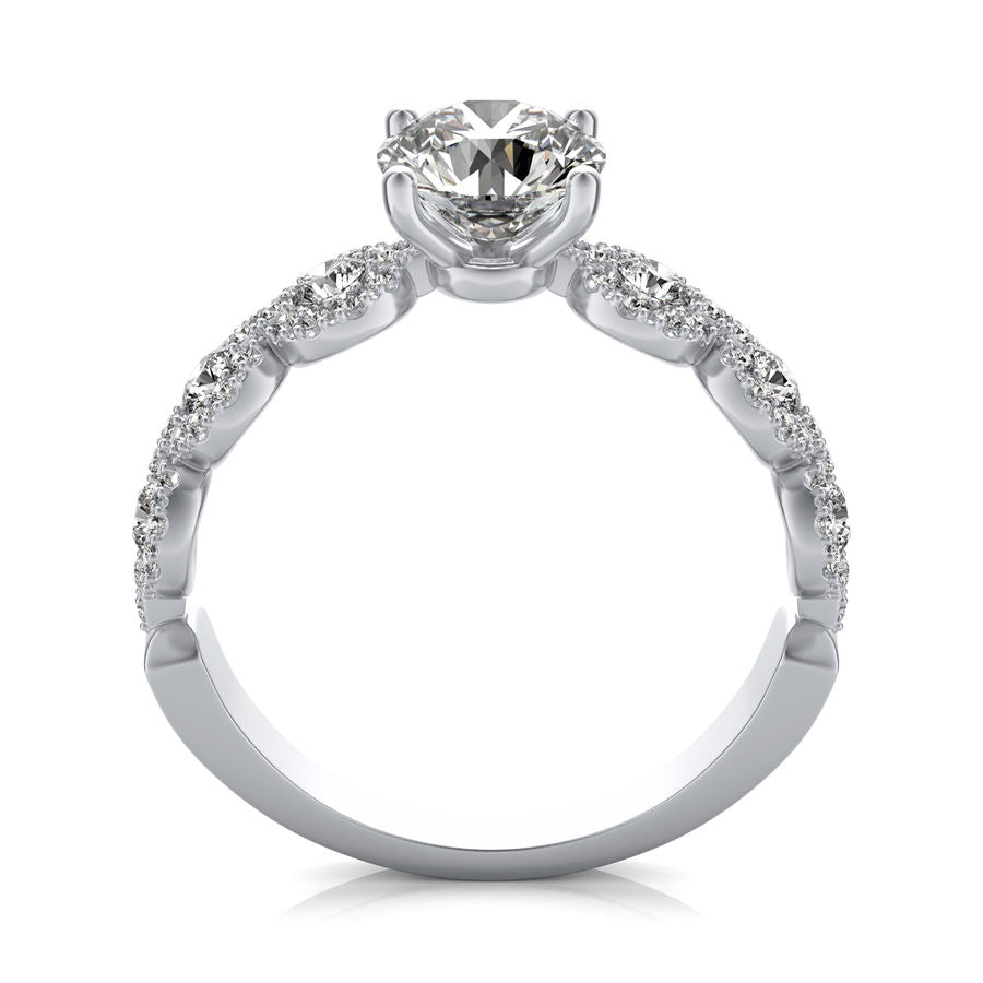 Side Stone Engagement Ring