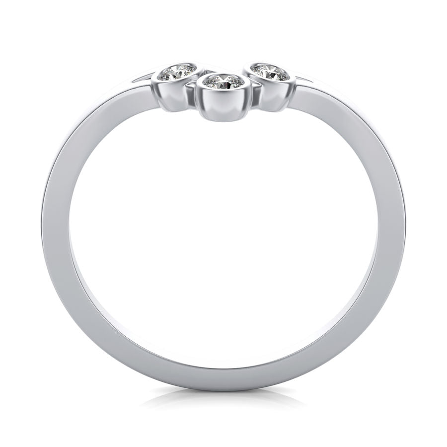 Three Stone Bezel Band