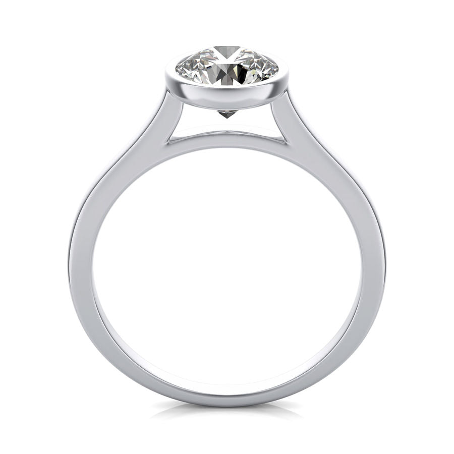 Bezel Cathedral Solitaire Engagement Ring