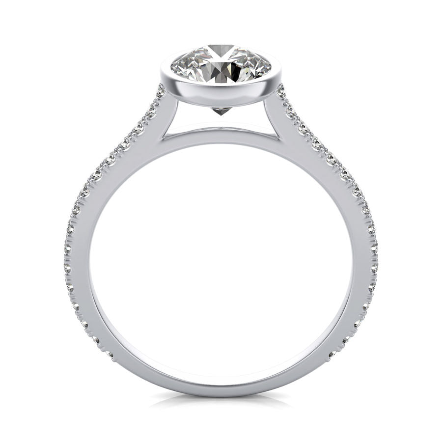 Cathedral Bezel Engagement Ring