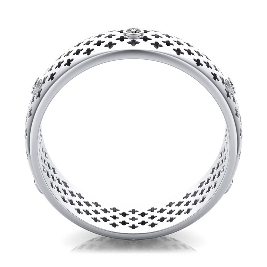 Four Leaf Clover Eternity Band