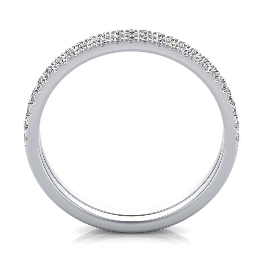 Two Row Half Eternity Band