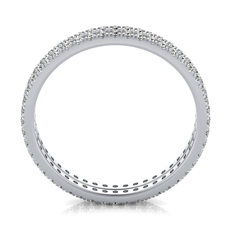 Two Row Half Eternity Band