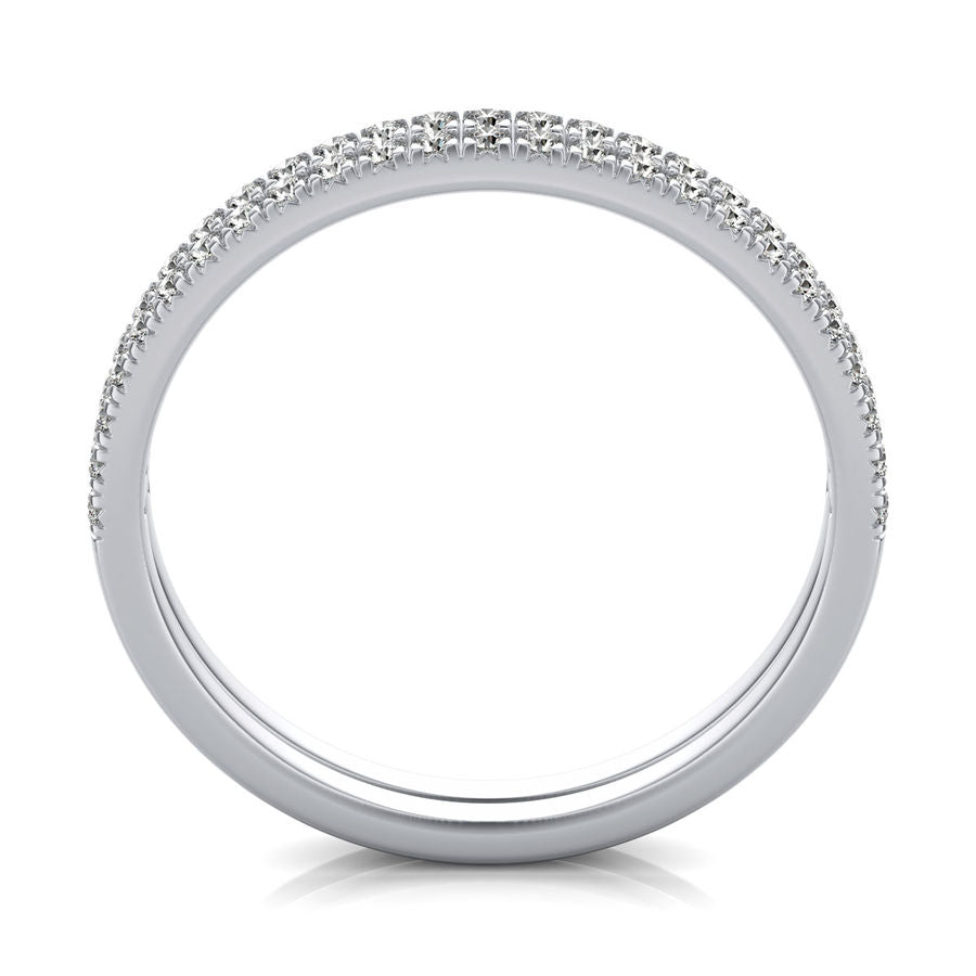 Two Row Half Eternity Band