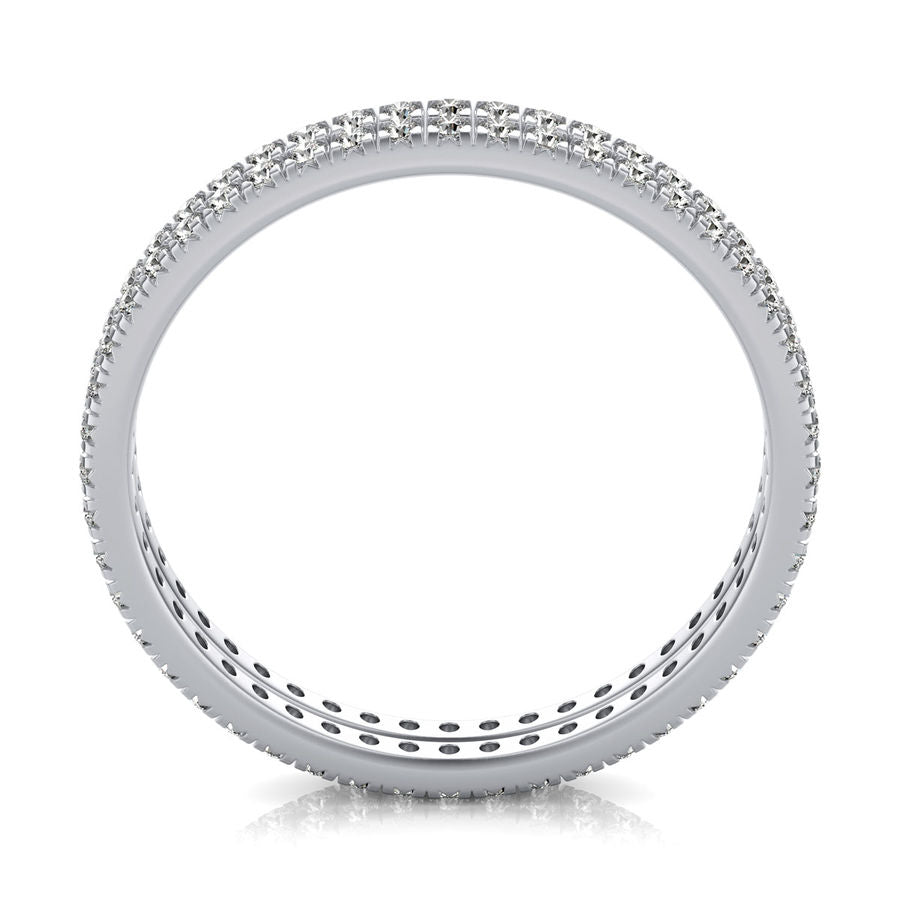 Two Row Half Eternity Band