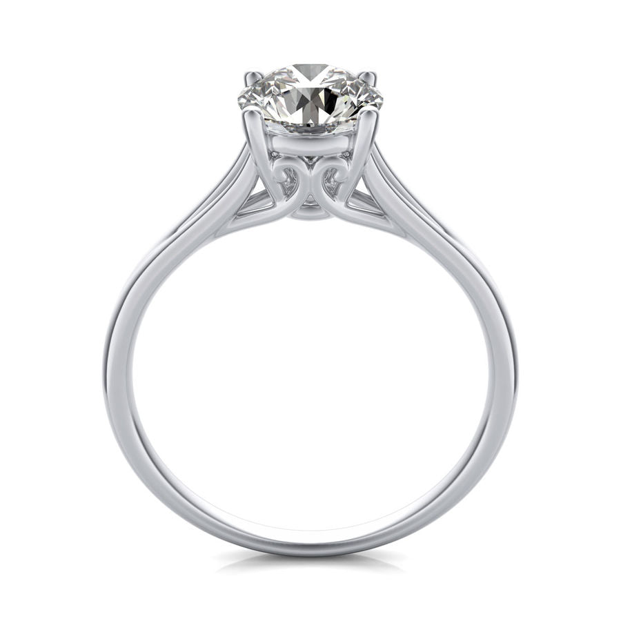 Cathedral Split Shank Solitaire Engagement Ring