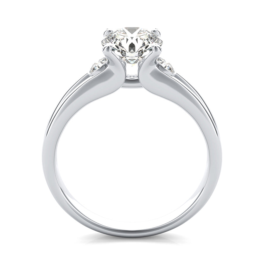 Taj Three Stone Engagement Ring