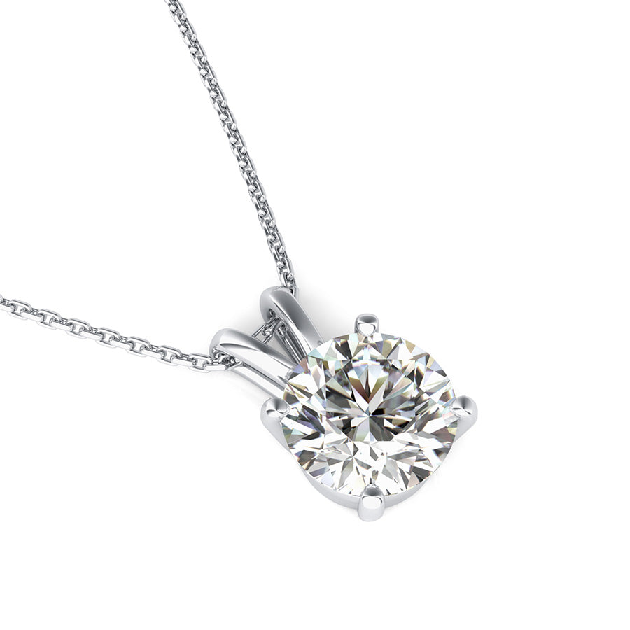 Solid Basket Solitaire Pendant