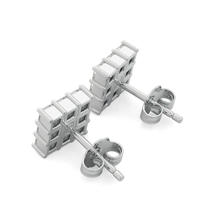 1.25 Ct. T.W. Cluster Stud Earrings