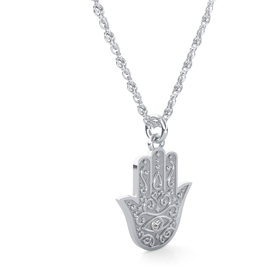 Carved Hamsa Pendant