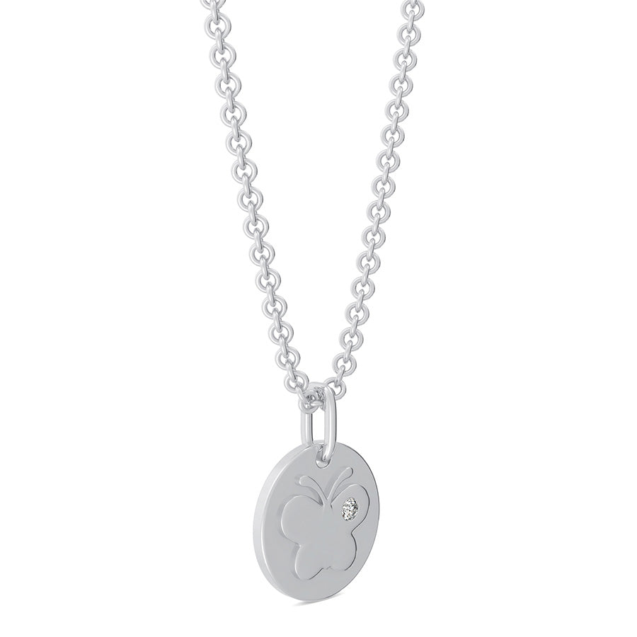 Butterfly Coin Pendant