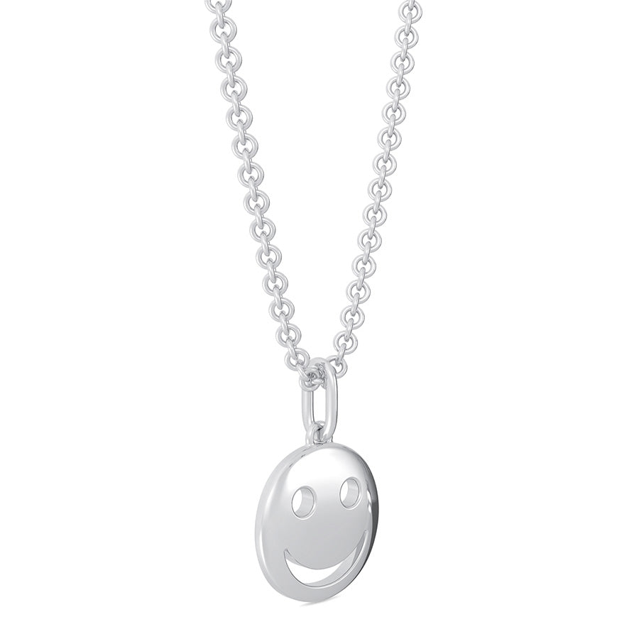 Happy Face Emoji Cut Through Disc Pendant