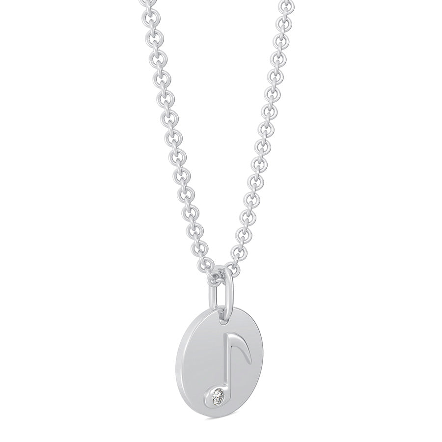 Music Note Coin Pendant