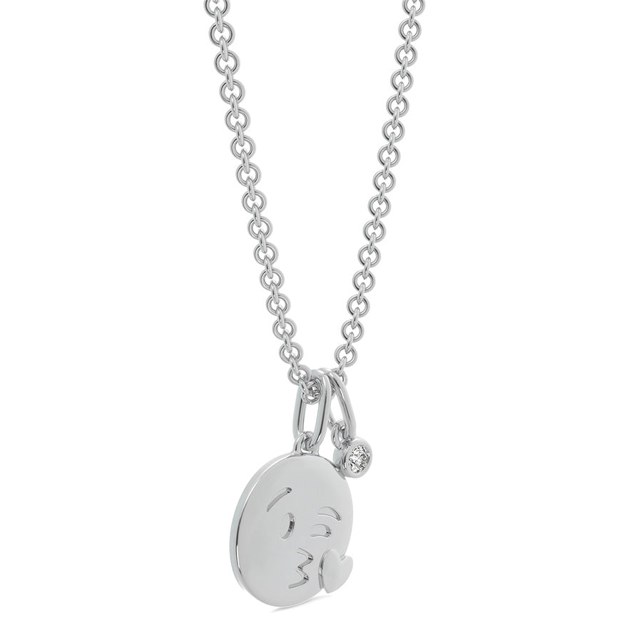 Kissy Emoji Disc Pendant